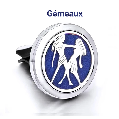 Diffuseur de voiture à tampon  signe astro gémeaux